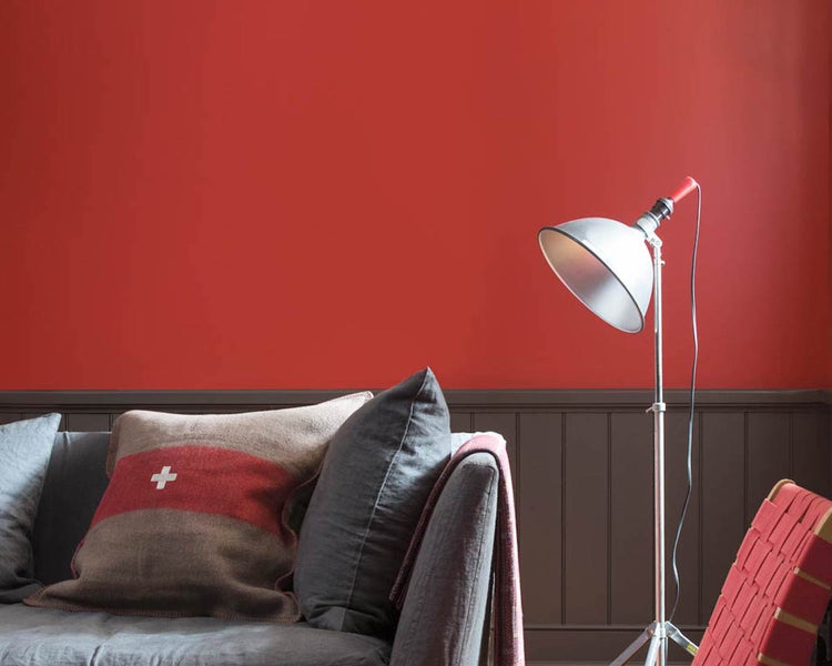 King's Red paint colour on living room walls.